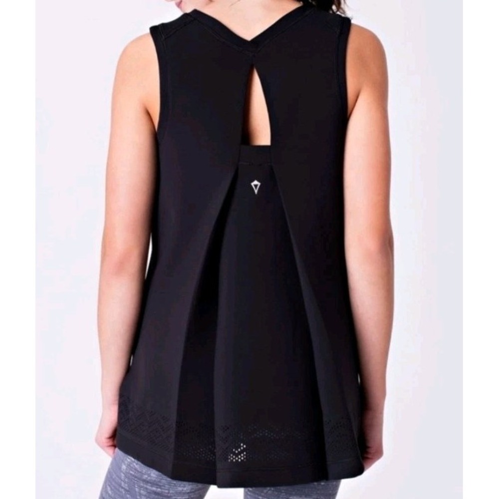 Ivivva Black Cutout Detail Tank Top Girls Sz 14 Tunic Swim Cover Dress Black NEW